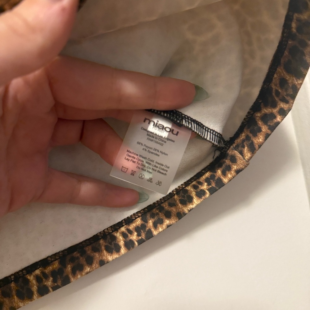 NWOT Miaou leopard Luna bustier top - Picture 5 of 7